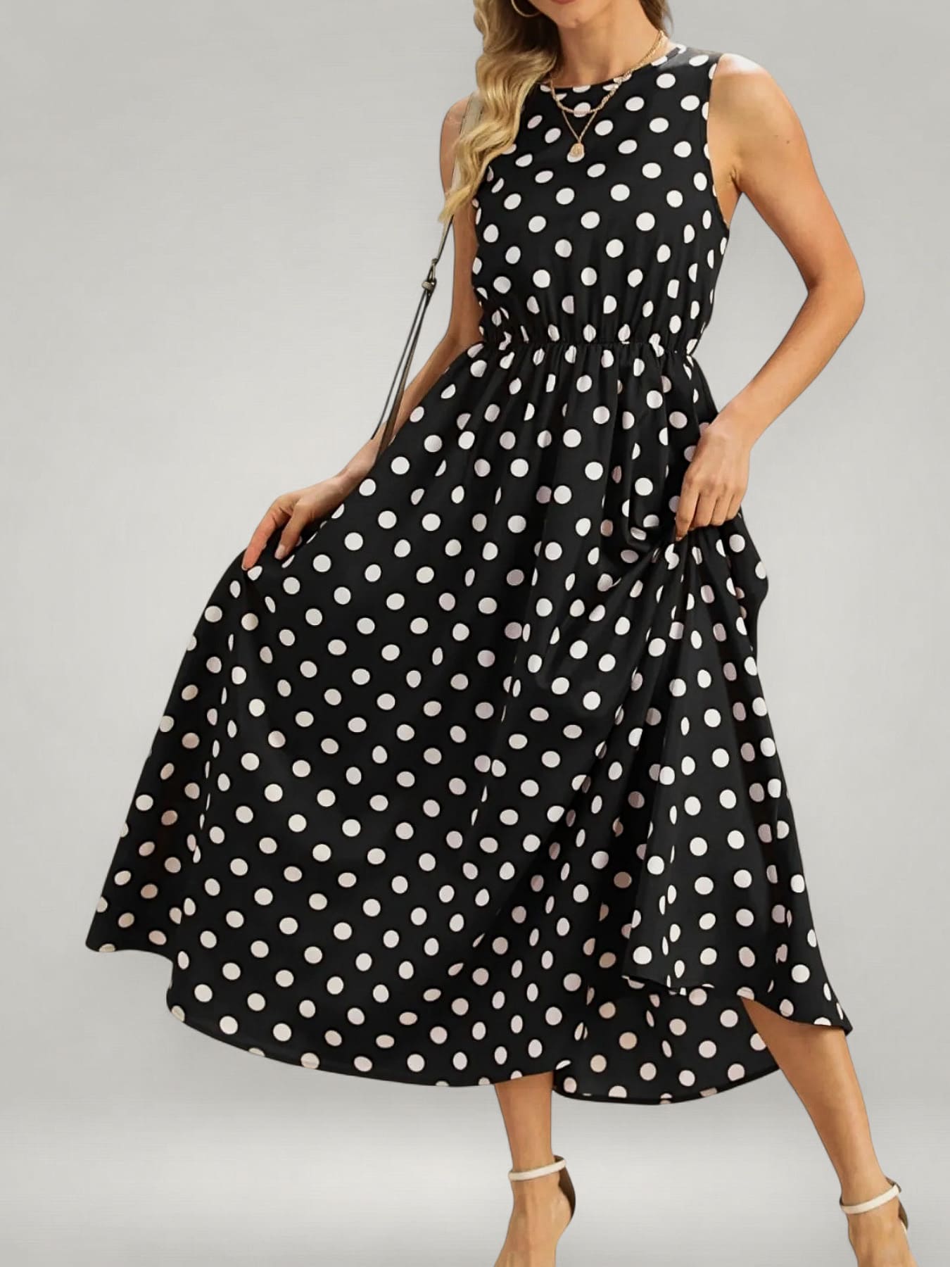 Polka Midi Dress
