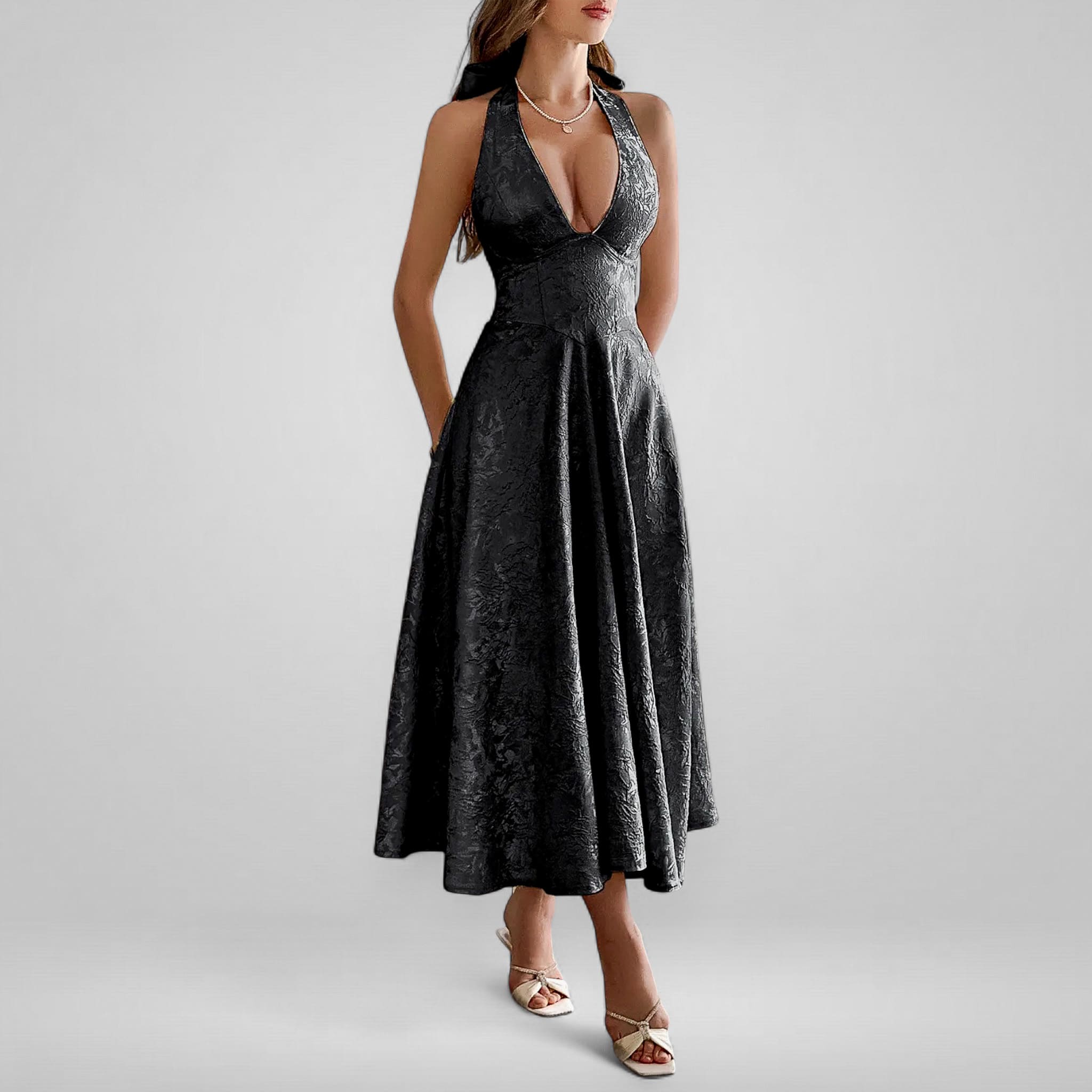 Dark Romance Dress with Pockets