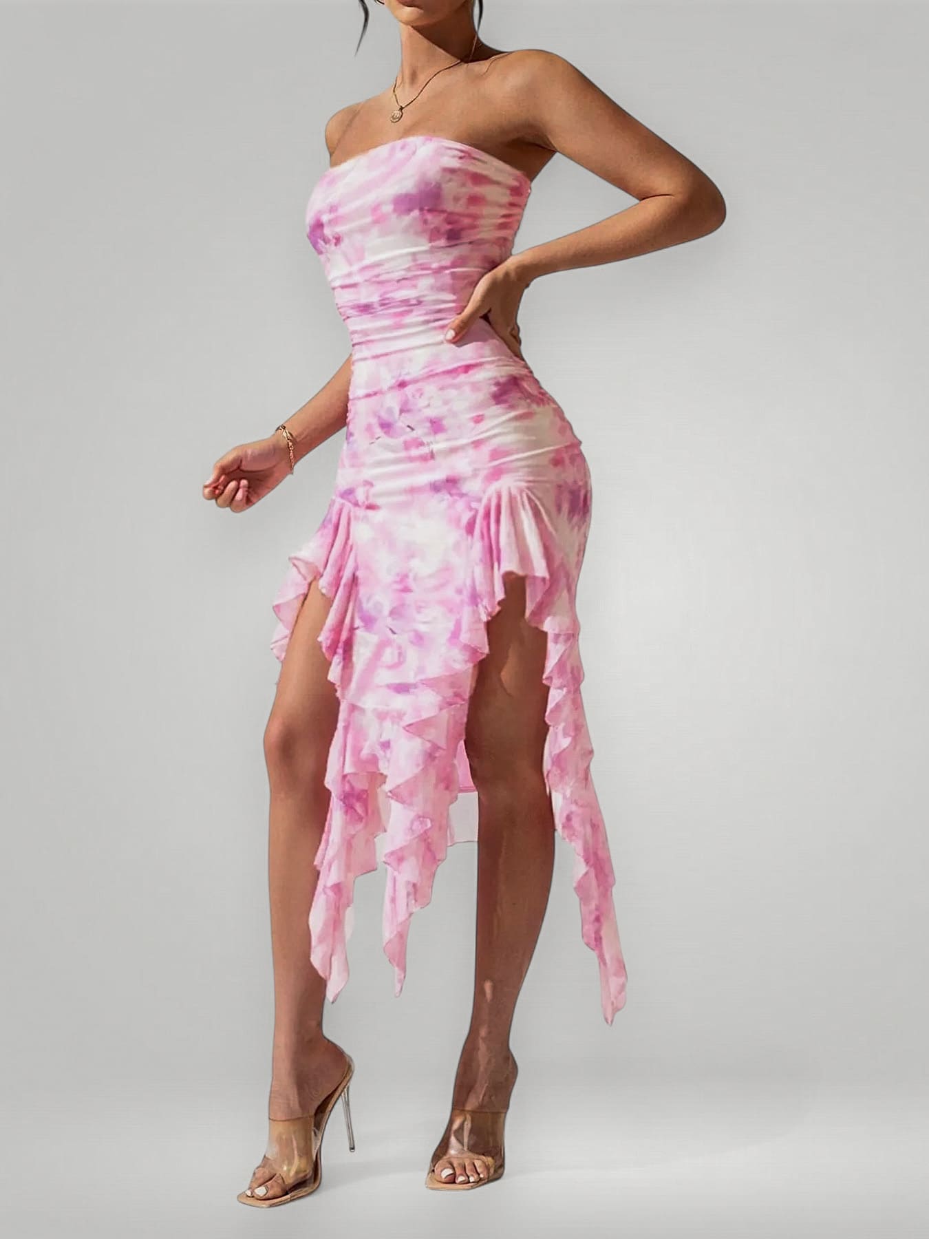 Orchid Ruffle Dress