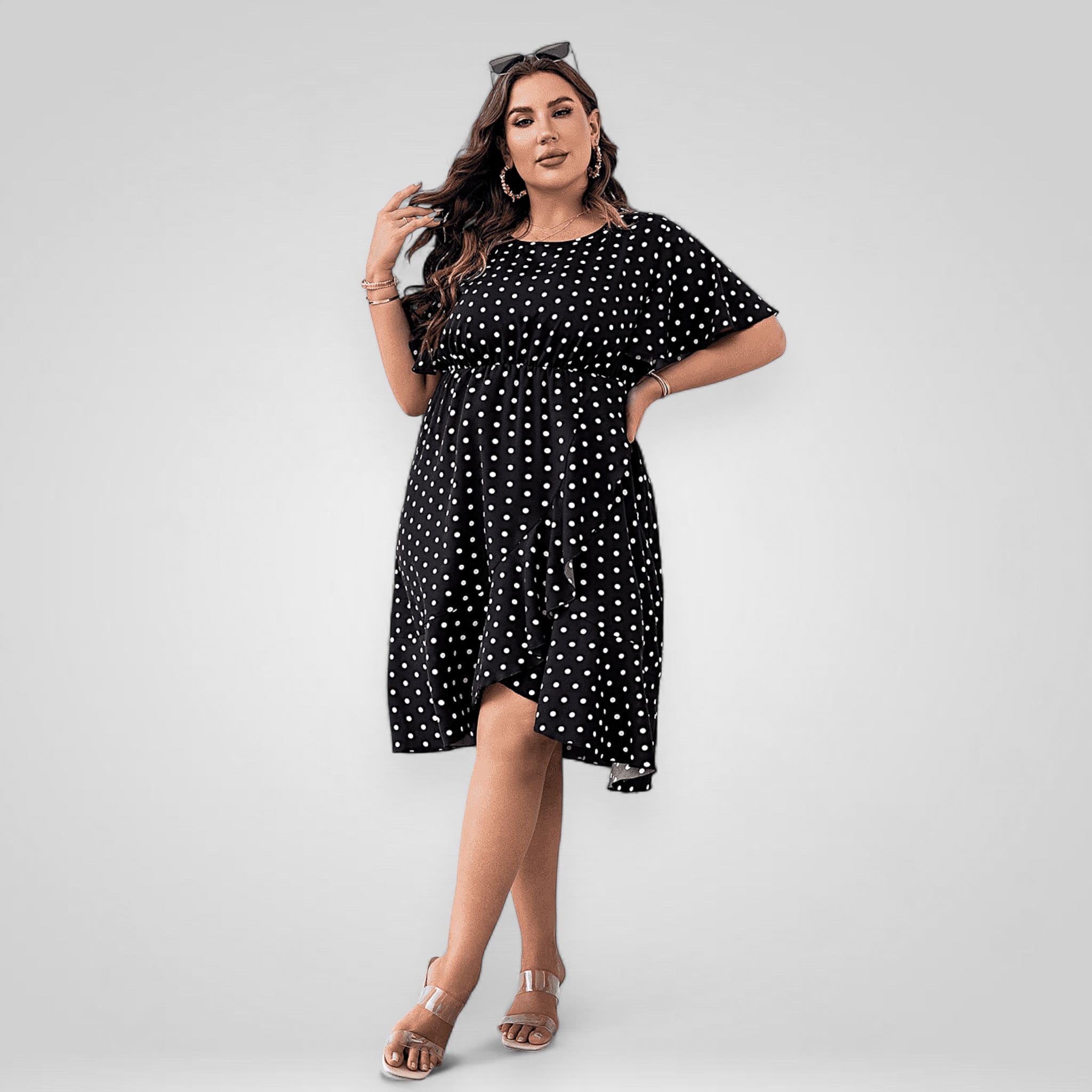 Plus Size Polka Dot Dress