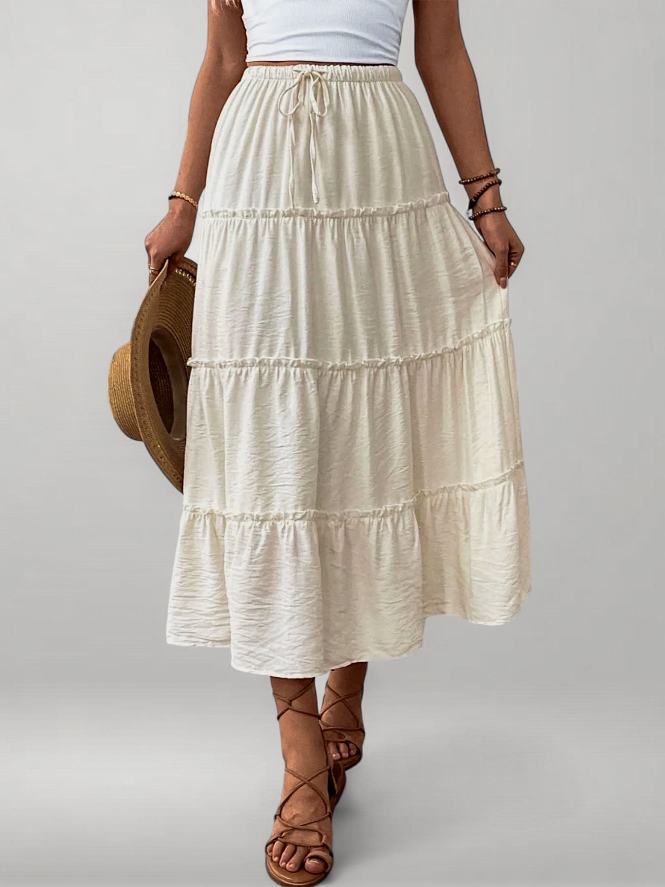 Velvet Cream Skirt